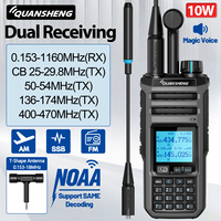 Quansheng TK11 5 10W Dual Receiving HF VHF UHF USB AM FM LSB CW 27MHz CB LW MW SW SSB Multi Band Spectrum Analyzer Ham Radio