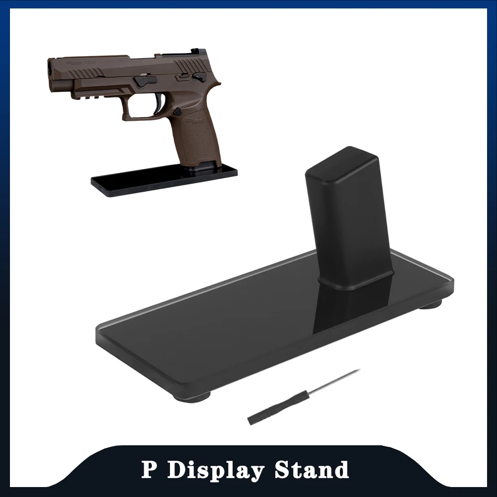 Hunting Pistol Display Stand Non-Slip Mat Easy Install，Decorative Objects&Props Maintenance Exquisite Glass Base Storage Bracket