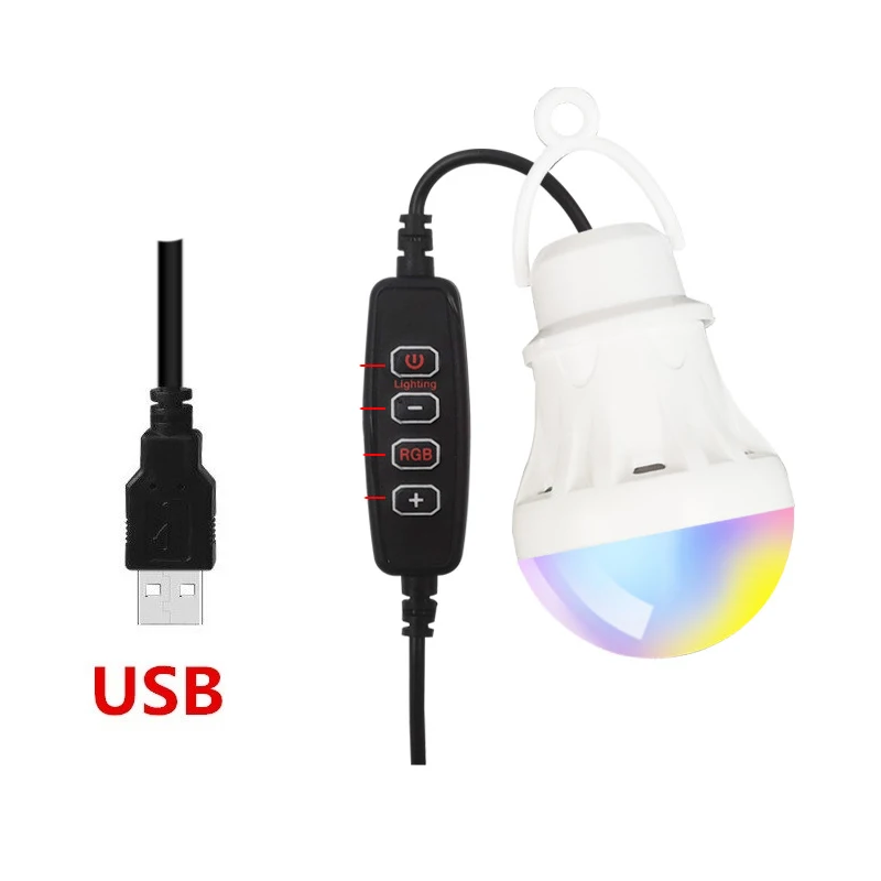 Żarówka lampka USB ZK50 przenośna lampka nocna LED na zewnątrz lampa kempingowa żarówka do czytania energooszczędne światło awaryjne 5W 7W