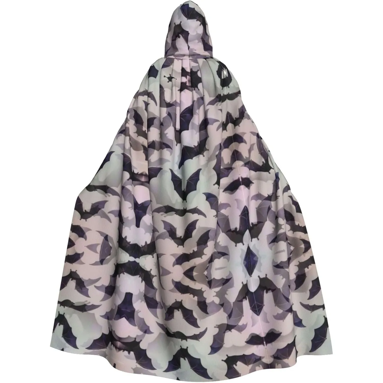 

Хэллоуин Летучие Мыши Серый Принт Взрослый Накидка С Капюшоном Карнавальный Фестиваль Накидка Косплей Халат Костюм Вечеринка Готический Карнавал