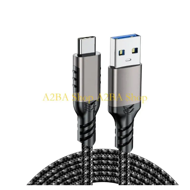 A2BA 10Gbps 60W Type C Cable Nylon Braided Cord Dustproof Data Cable Perfect for Video Editing and Business Commute