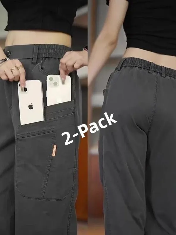 

Модные мужские летние тонкие прямые широкие брюки, повседневные модные износостойкие грязеотталкивающие брюки свободного покроя для отдыха