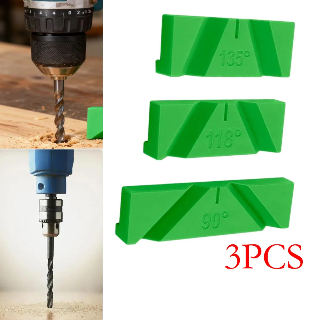 3PCS Drill Bit Sharpening Jig Set for Consistent 90/118/135 Degree Angle Maintenance Compatible with Electric Bench Grinders
