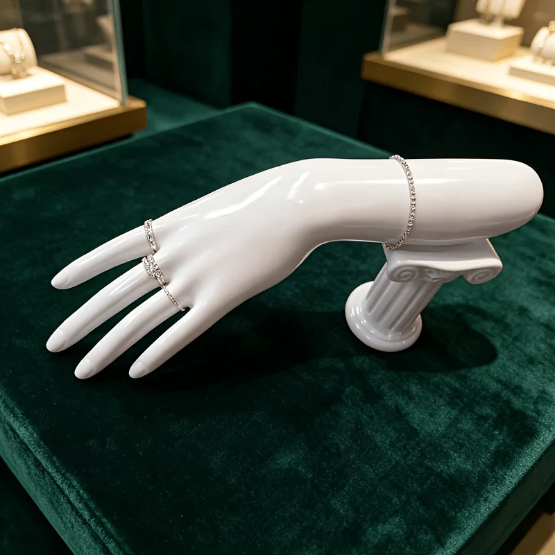Hand Shape Mannequin Jewelry Organizer, Finger Display Stand for Rings, Bracelets, Bangles and Watches