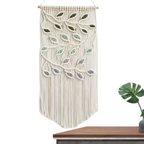 Macrame 벽 교수형 태피스트리 술과 함께 손으로 짠 Boho 스타일 거실 침실 집 아트 장식 Boho 장식
