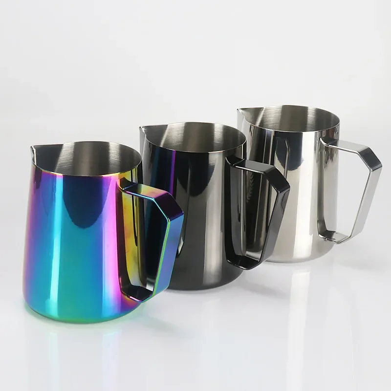 coffee flower cups with pointed spouts, 304 stainless steel bubble cups, fancy coffee flower pot