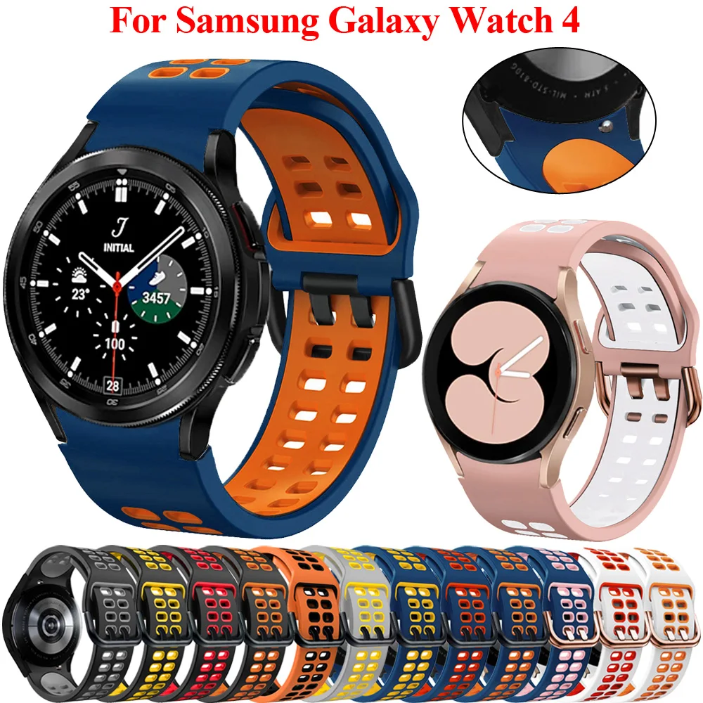 

20mm Watchband Silicone Strap For Samsung Galaxy Watch 4 40 44mm Band Women Men Galaxy Watch4 classic 46mm 42mm Easyfit Bracelet