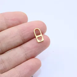 10pcs 12mm Stainless Steel Mini Key Flower Jewelry Charms Pendant DIY Handcraft Waterproof Antiallergic