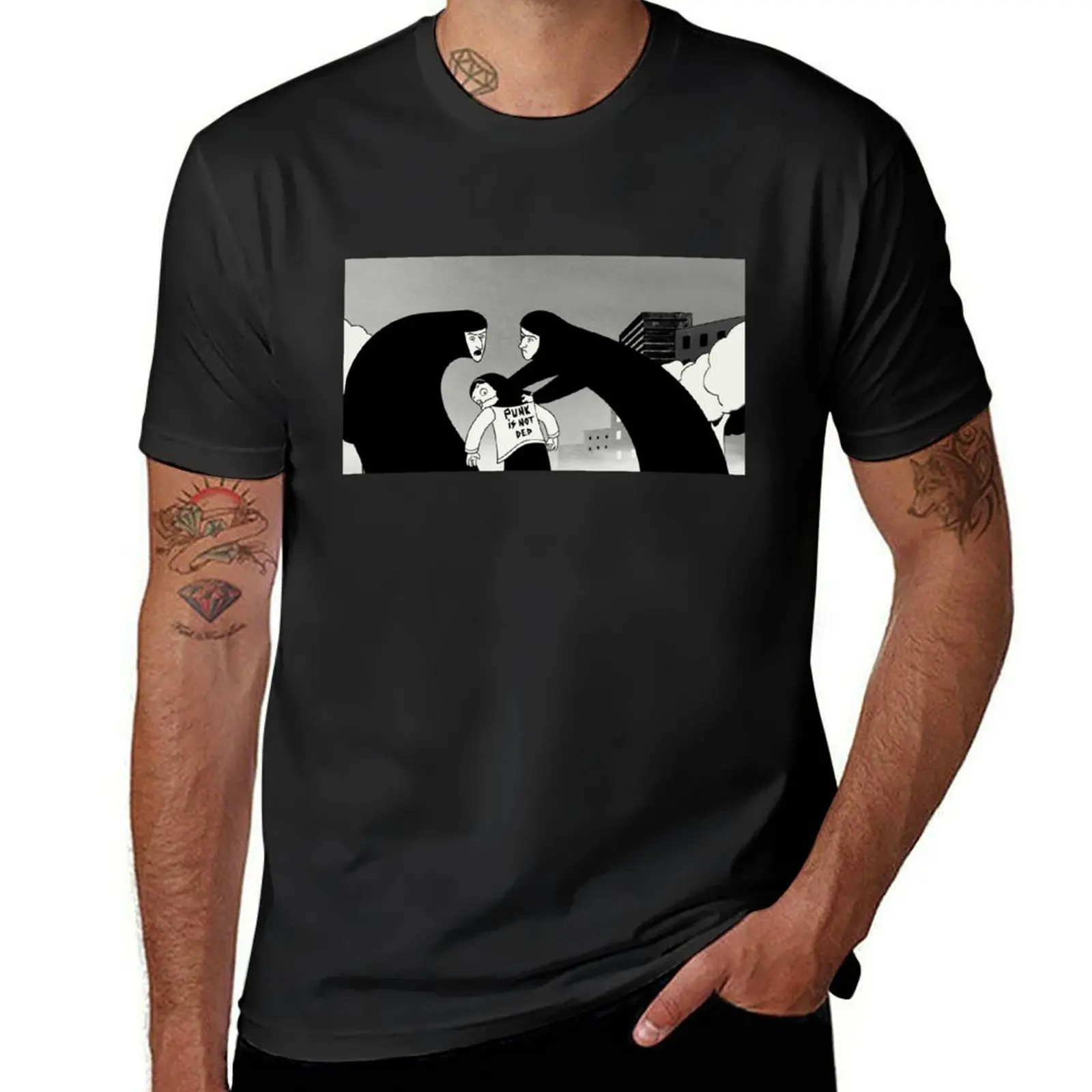 

Punk is not ded, Persepolis T-Shirt funny meme t-shirts graphics shirts graphic tees oversized fitted t shirts for men