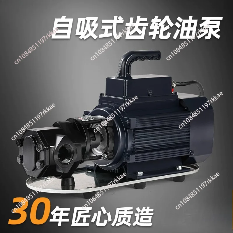 Self-priming stainless steel oil pump 220V/380V gear high viscosity engine oil hydraulic pump 370W