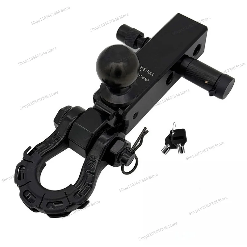 For Off-road Trailer Hook Extended Trailer Arm with Ball , Universal Square Mouth, Solid Large Pull Off-road Vehicle Hook