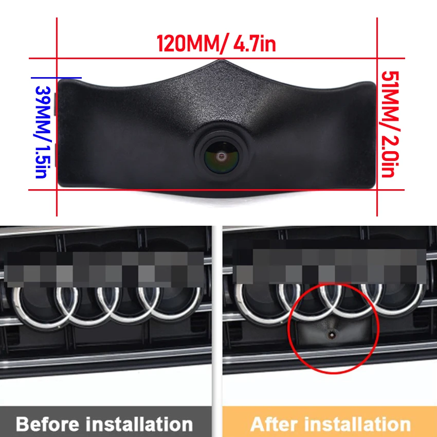 HD CCD AHD Car Front View Parking Night Vision Waterproof Positive Waterproof Logo Camera For Audi Q5 Q5L FY 2018 2019 2020 3 so