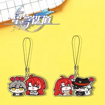 Honkai Star Rail telefon komórkowy Boothill Argenti Kawaii paski śliczny akrylowy wisiorek wiszący liny etui na telefon DIY wystrój prezent dla przyjaciela