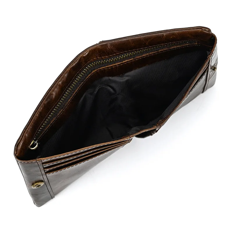 Men's RFID Cowhide Card Holder Wallet with Coin Purse description 15