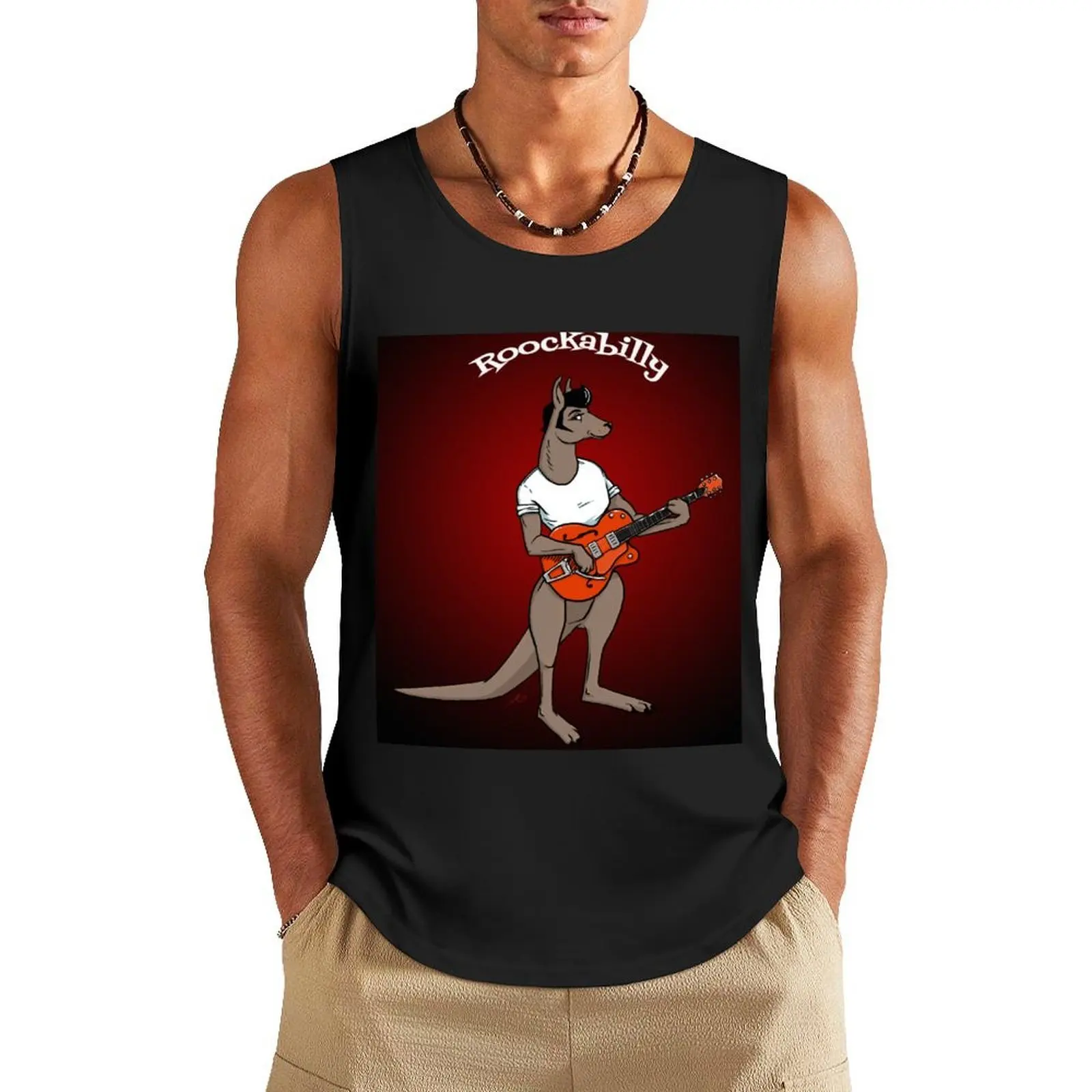

Roo-ckabilly Tank Top t-shirt Men's Men's summer t-shirt cute tops
