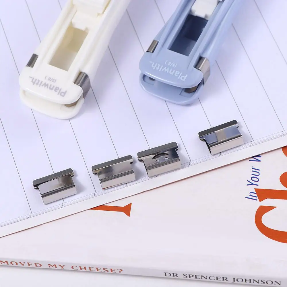 Stationery Paper Machine Tape Dispenser Metal Paper Clips Iron Clip Staples Push Clip Binder Push Clamp Stapler Push Clip