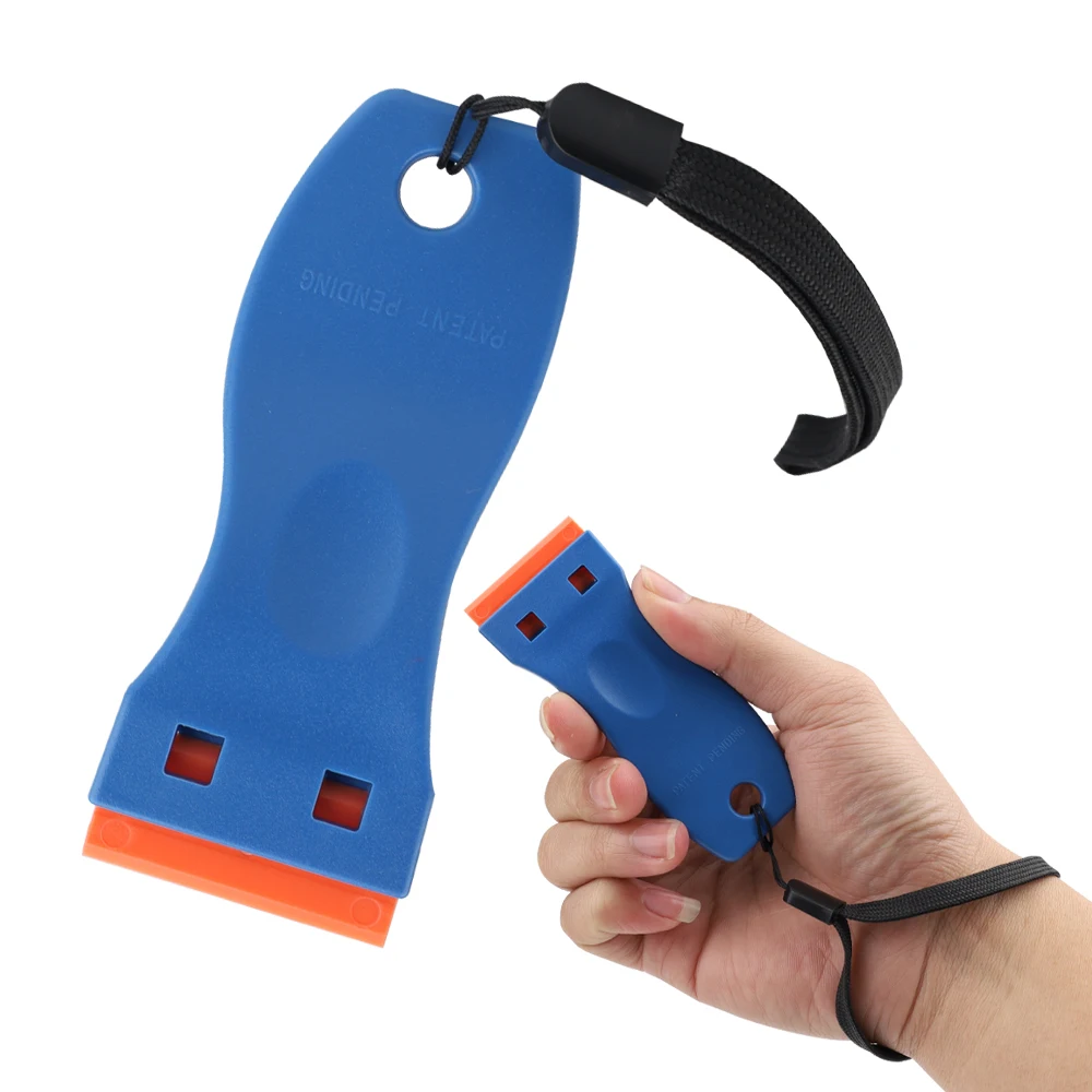 

GlamorDove Plastic Razor Blade Scraper Include Scraper Tool and Replacement Blades for Adhesive Remover, Labels, Decals and Glas