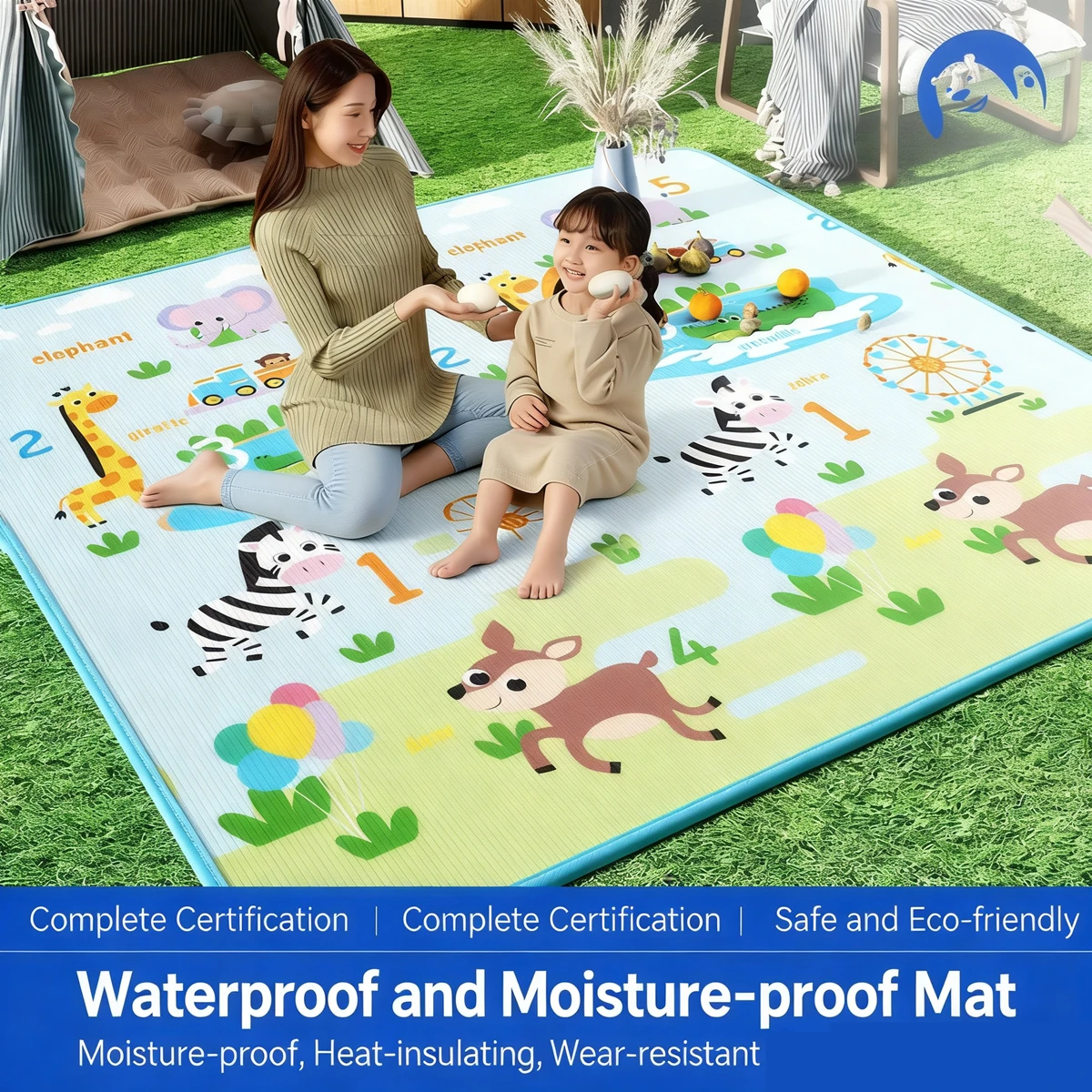Baby Crawling Play Mats Thicken Folding Mat 2 Thickness Options Cartoon New Pattern Carpet Play Mat for Children's Safety Mat