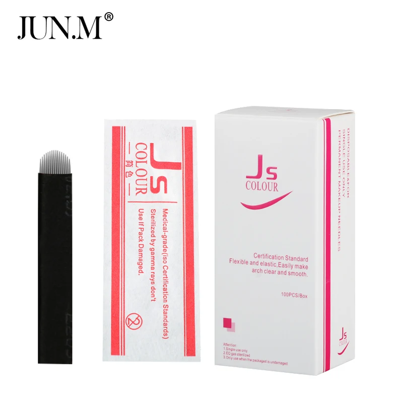 0.2mm U-Shape 16 Pin Microblading Needle Eyebrow Tattoo Blade For Permanent Makeup Manual Pen 3D Eyebrow Embroidery