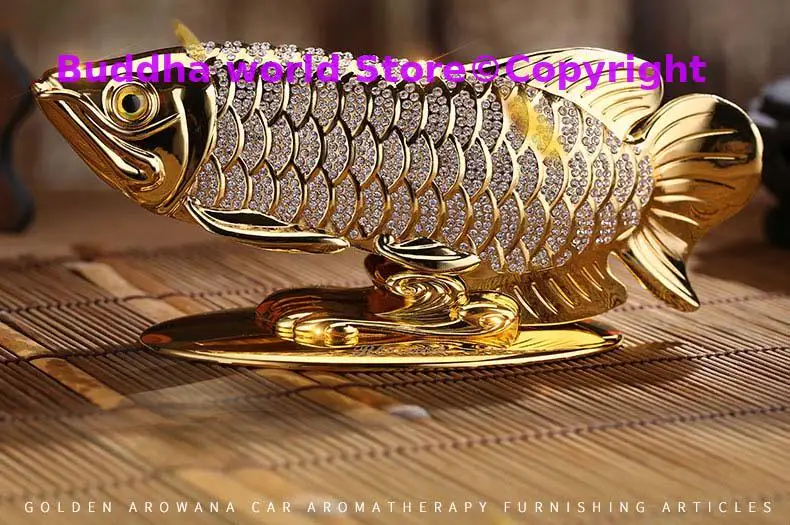 HOME OFFICE company SHOP CAR TOP Good Efficacious Talisman Money Drawing Diamonds Arowana Golden Fish FENG SHUI lucky statue