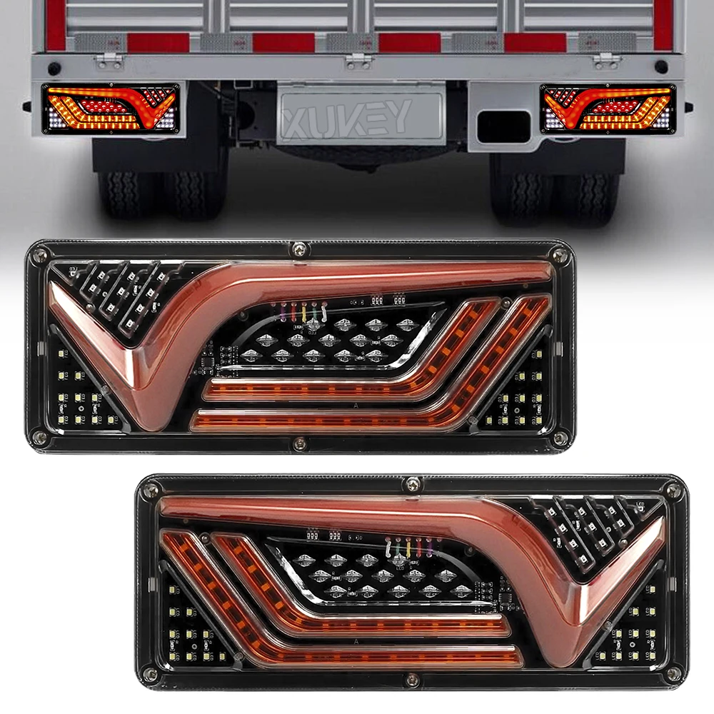 2x LED Flowing Rear Tail Light Brake Reverse Indicator 12V Truck UTE Trailer Van