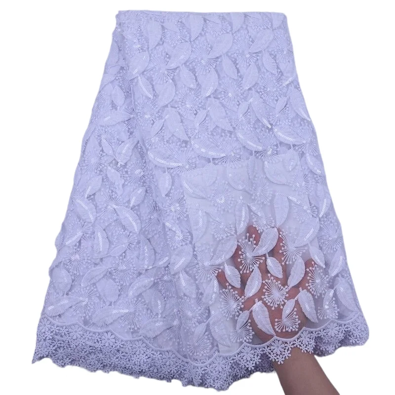 Clearance Sale French Lace Fabric 2024 High Quality 5 Yards African Mesh Tulle Lace Fabric Nigerian Party Dress for Women A1853