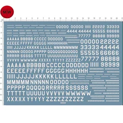 UK USA Number Letter Decals for Model Kits 60920 White/Black