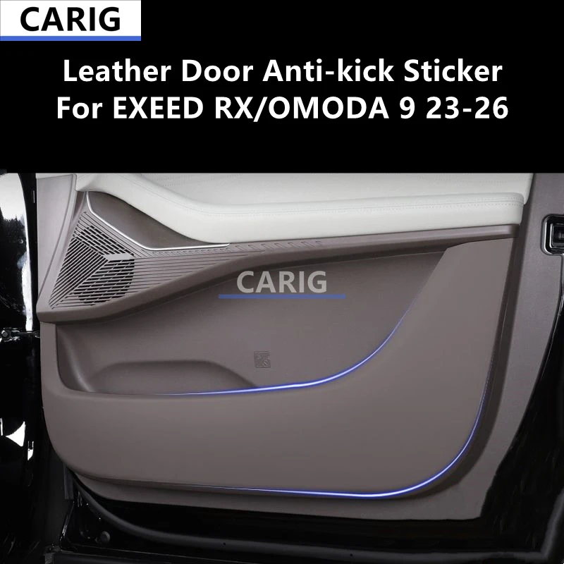 For EXEED RX/OMODA 9 23-26 Leather Door Anti-kick Sticker Modified Interior Car Accessories Refit Modification Decoration