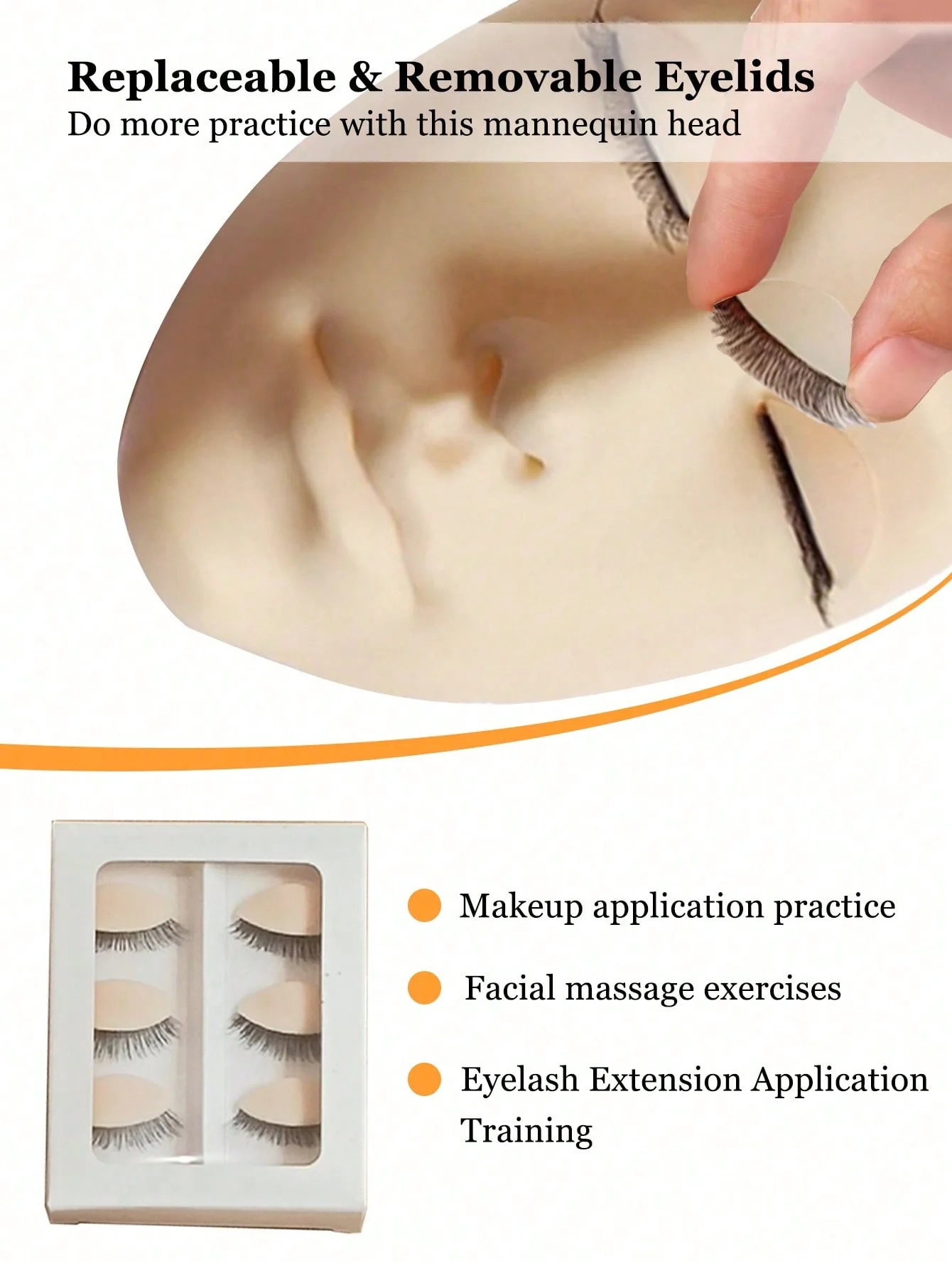 Lash Extension Kit,Professional Lash Extension Kit for Beginners Includes Practice Mannequin Head, Lash Trays, Glue, Tweezers, U