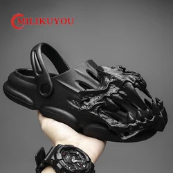 2023 Summer Women Men Sandals Light EVA Men's Casual Shoes Hole Shoes Clogs Lovers Home Garden Outdoor Male Beach Flat Slippers