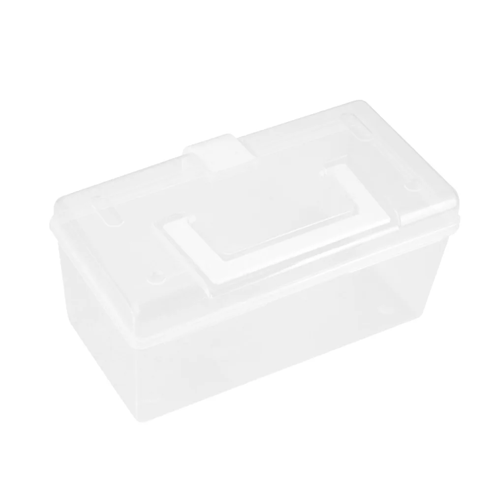 

Compact Medicine Storage Organizer Strong Buckle Design Portable Medical Box Easy Carry Handle Home Outdoor Emergency Use