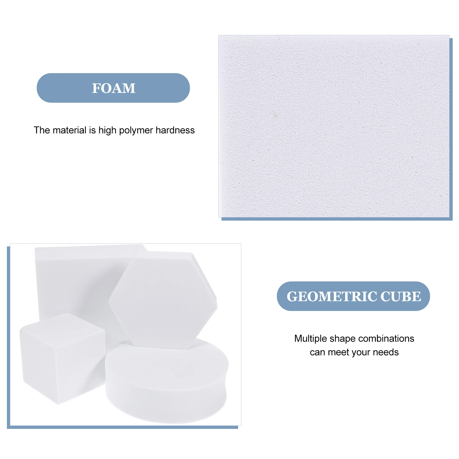 

4 Pcs Jewelry Geometric Shooting Props Cubes Photo Three-dimensional Photography White Photoshoot for