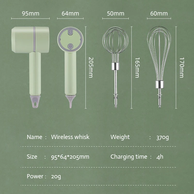 Fouet électrique 2 en 1, sans fil, USB, hachoir, presse-purée, robots alimentaires, mélangeur, broyeur, batteur à œufs, poignées, cuisine domestique