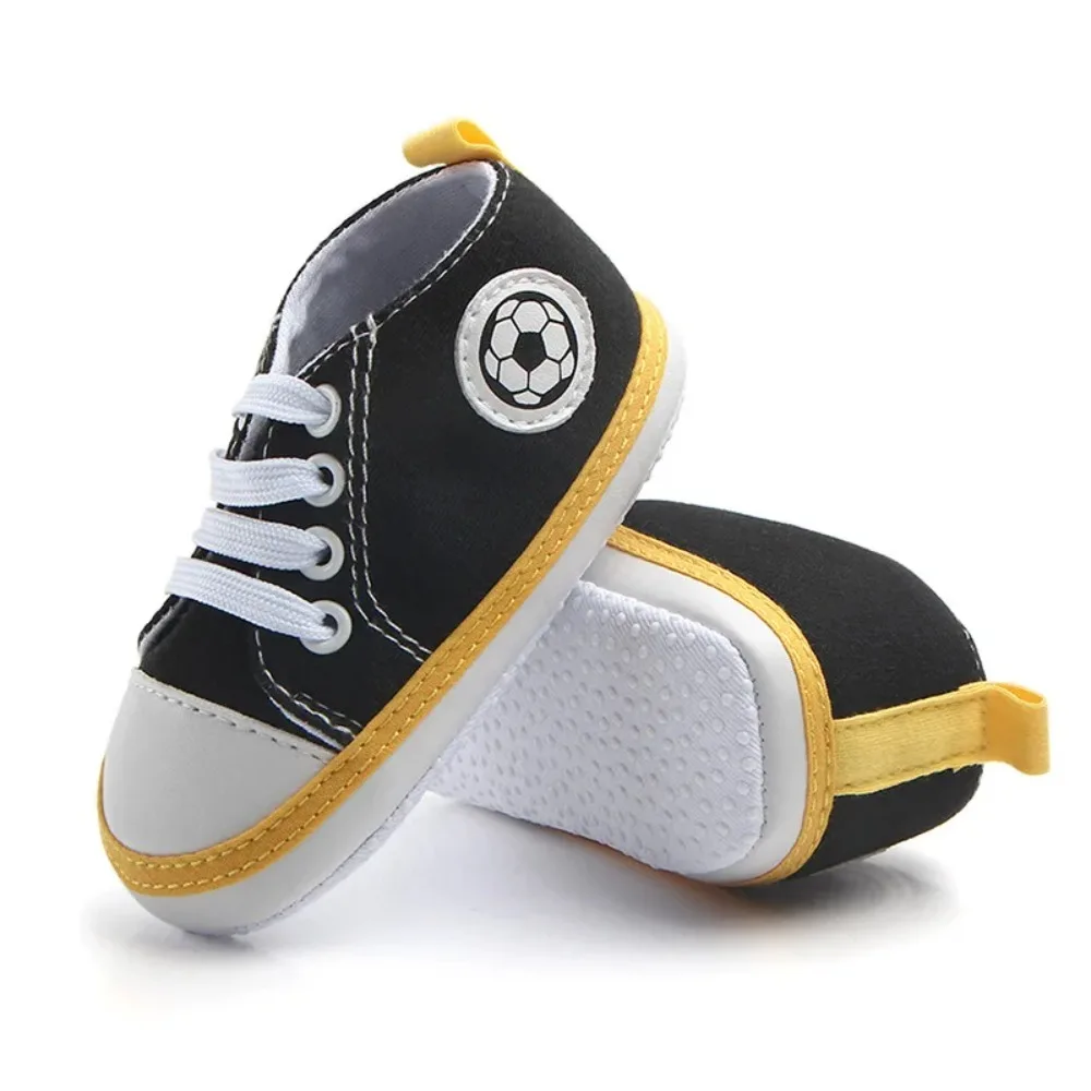 High Quality Anti Slip Baby Canvas Soccer Shoes Soft Sole Cute Baby Sneakers Cotton Toddler Shoes