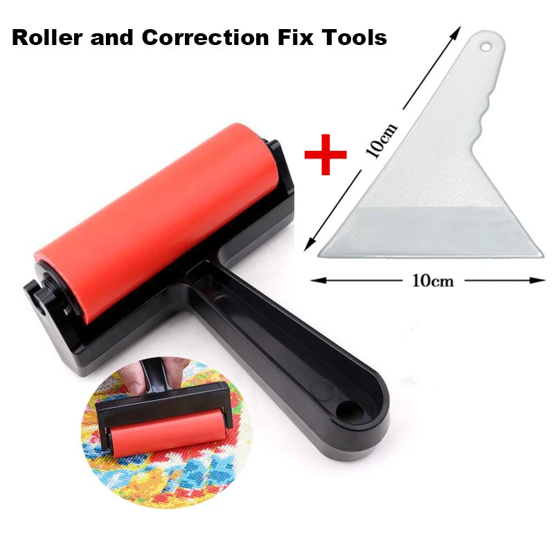 New 5D Diamond Painting Roller Painting Wheel Kit Water Diamond Embroidery Painting Accessories Scraper Closely Attached to Pain