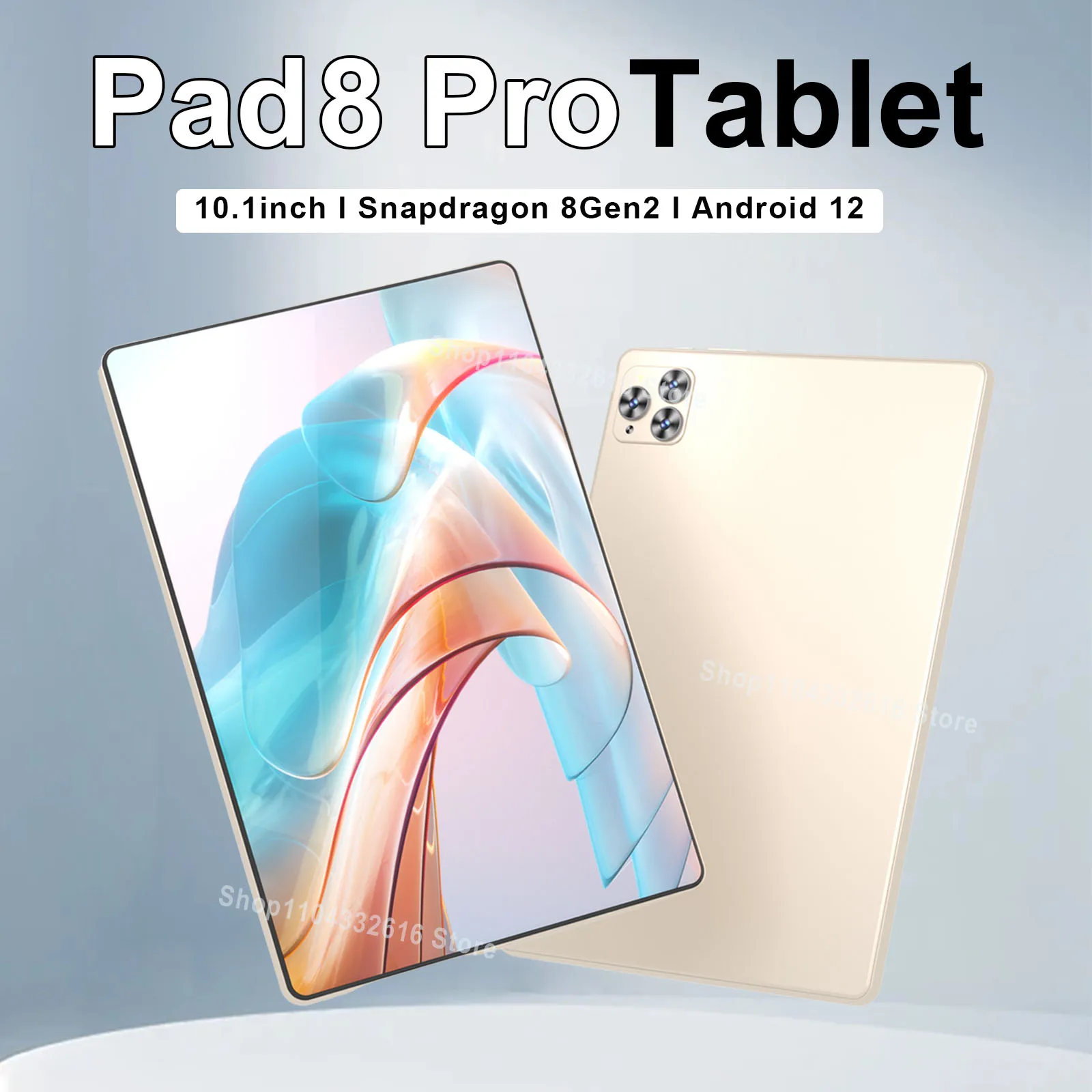 2025 Original Pad 8 Pro Tablet 10.1 inch Qualcomm Snapdragon 8 Gen2 10 Core Android 16GB+1024GB 10000mah 5G Dual SIM WIFI HD