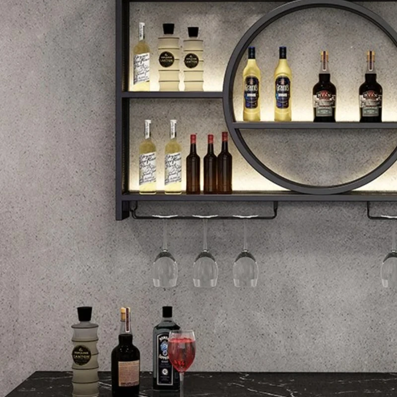 

Square Single Wine Rack Vintage Nordic Luxury Standing Art Living Room Bartender Organizer Strorage Vitrina Baroque Furniture