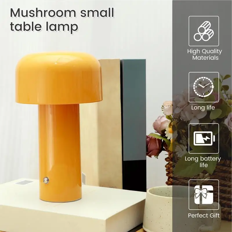 

Mushroom Nightlight Aesthetic Mushroom Lamp Mushroom Ambient Light Table Decorations Rechargeable Portable Night Light For