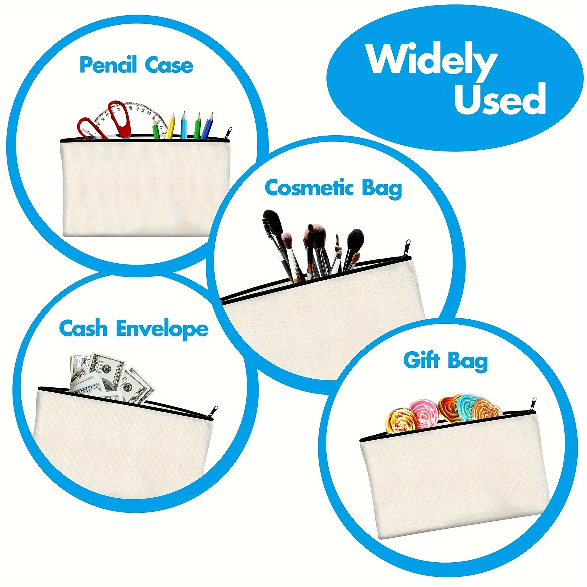 Uma bolsa de maquiagem de lua romântica – Bolsa multifuncional feminina com zíper, bolsa de armazenamento de joias, bolsa de armazenamento pequena com zíper de viagem perfeita