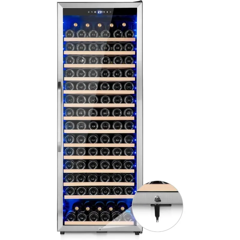 Wine Cooler Refrigerator, Professional Wine Fridge with Powerful Compressor,Quiet Operation and Elegant Design for Wine Lovers