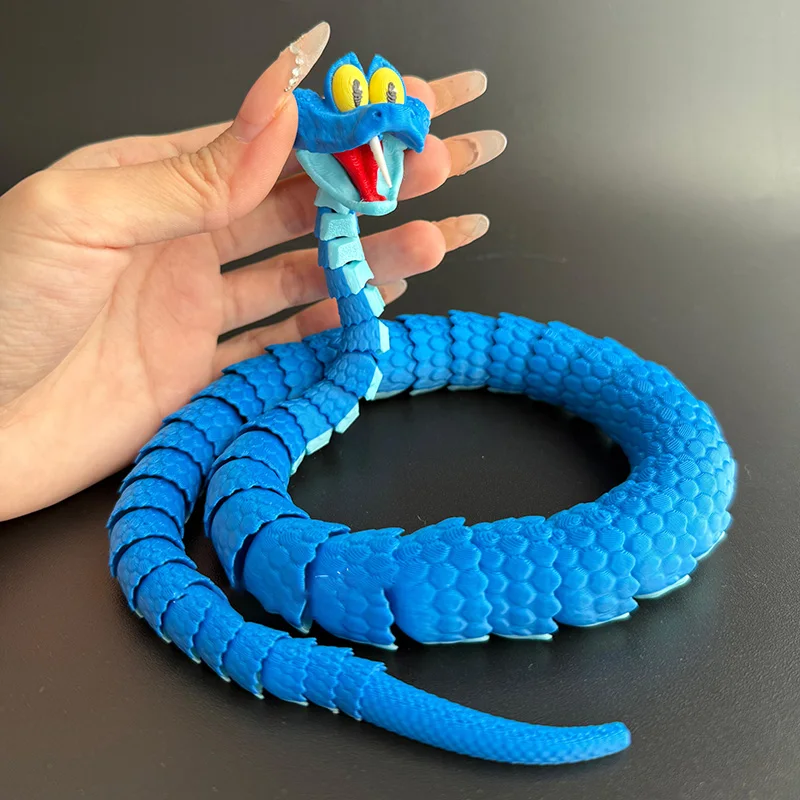 Gary the Snake 3D Printed Articulated Model Toy Movable Joints for Gift Animal City Collectible Figure