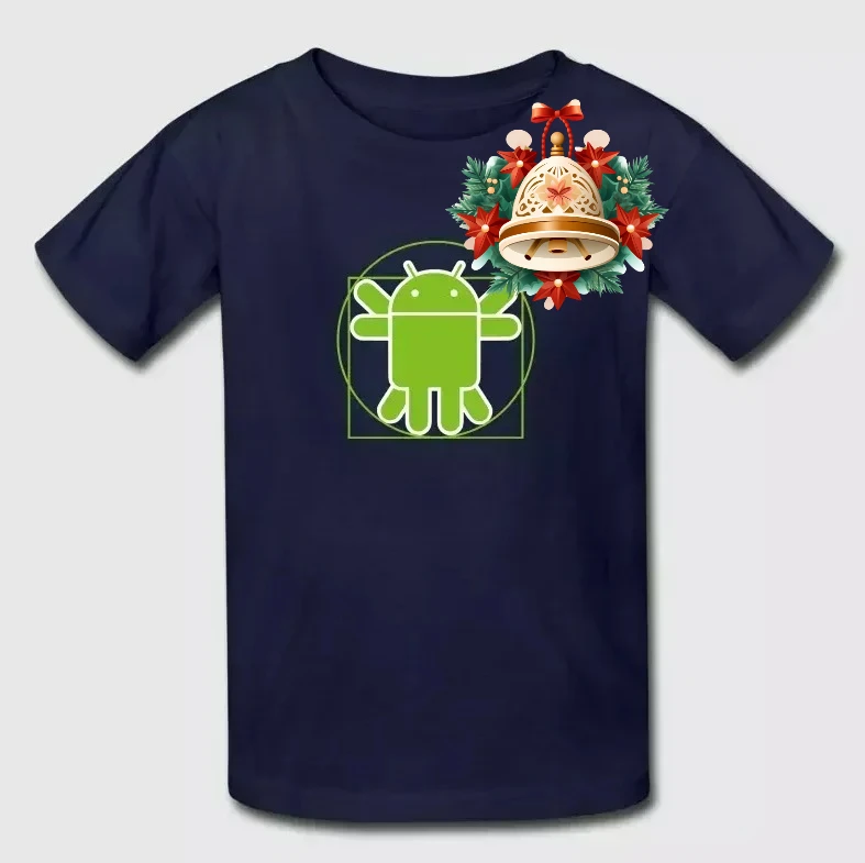 Funny Android Vitruvian Graphic T-Shirt 100% Cotton O-Neck Summer Short Sleeve Casual Mens T-shirt Size S-3XL