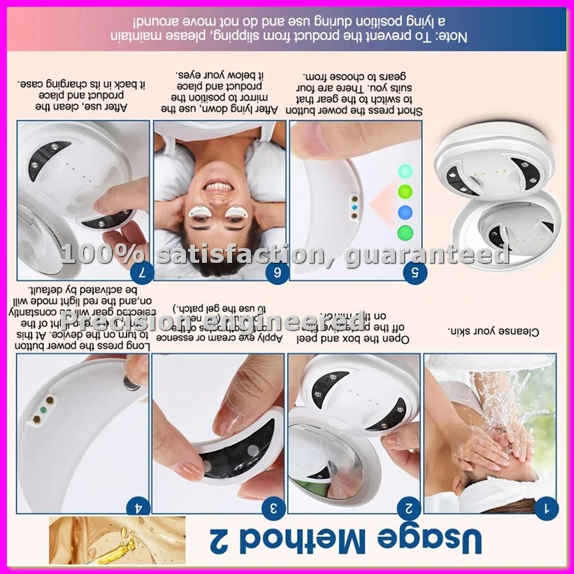 

Массажер для глаз с красным светом и EMS-терапией против старения, портативное устройство для ухода за глазами, уменьшающее мешки и темные круги, омолаживающие патчи для глаз - A50M