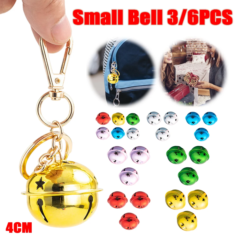 Christmas Jingle Bells 40mm Xmas Bells Pet Collar Pendant Metal Hollow Star Christmas Bells for Holiday Decoration