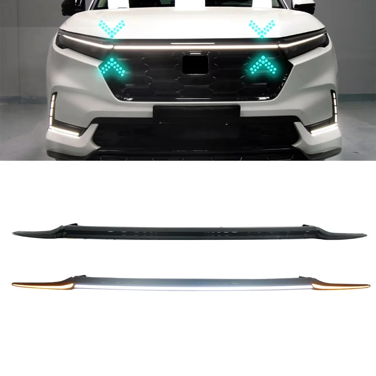 

2024 2024 For Honda For CR-V CRV Front Grill Light DRL New Factory Wholesale 1pcs Middle Net Light Headlight