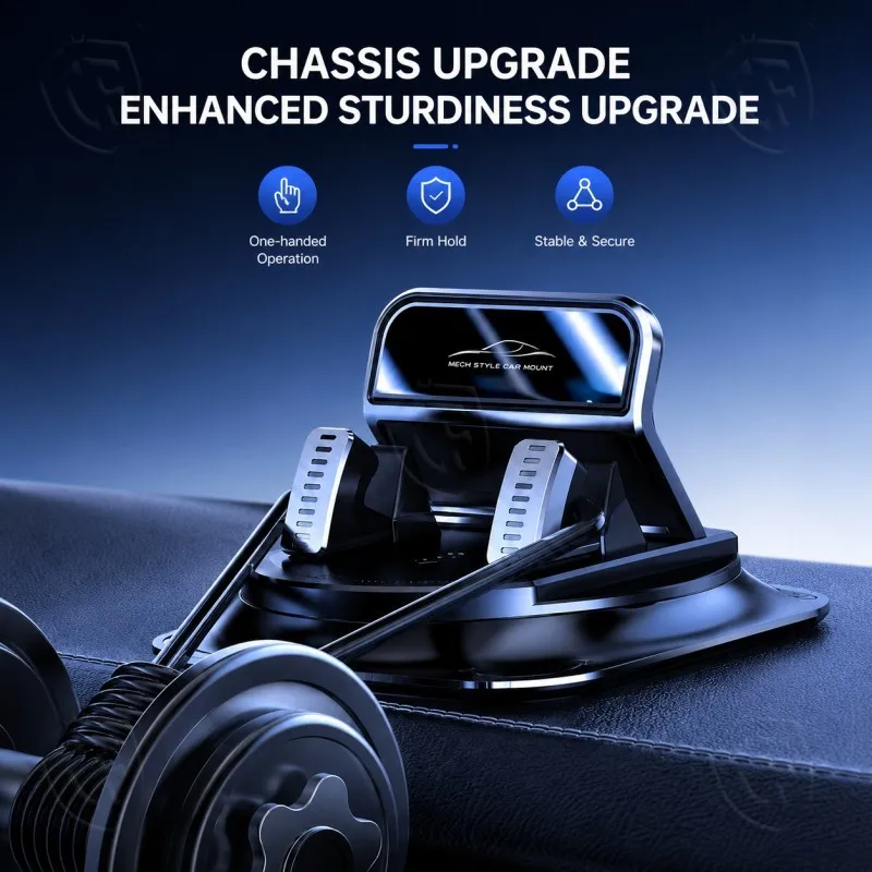 CF Car Phone Mount Anti Slip Silicone Dashboard Phone Holder 360-Degree Free Rotation Universal Head-Up Navigation Holder