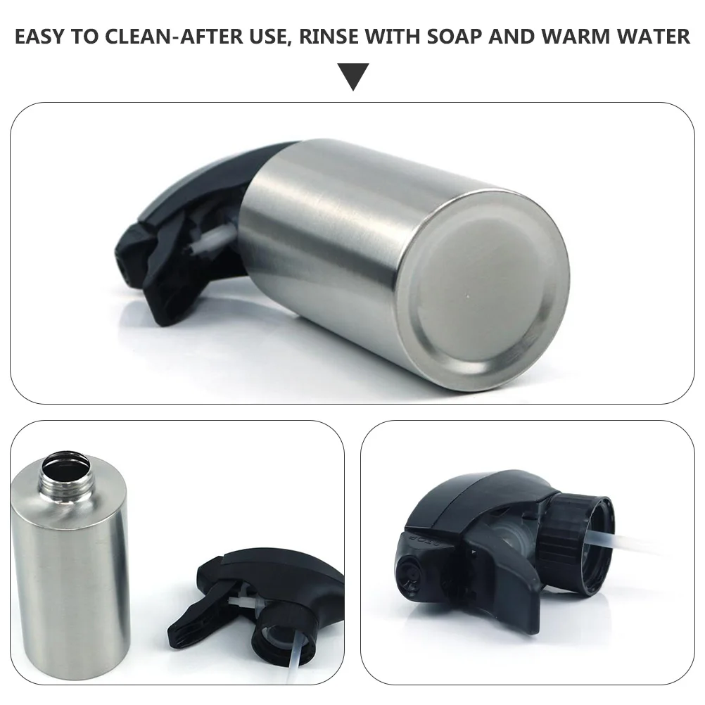 

1pc Stainless Steel Oil Spray Bottle For Cooking Baking Bbq Olive Vinegar Dispenser Container Seasoning Bottle Sprayer