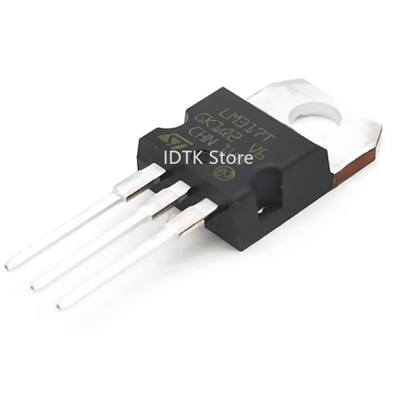 10 Uds 100% nuevo LM317 LM317T 1,2-37V regulador de voltaje ajustable de tres terminales/fuente de alimentación regulada conectada a TO-220