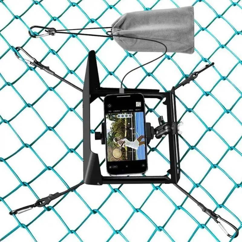 

R6FE Stable Camera Mount Shootings Phone Holder Fence Attachment For Recording Tennis Games Phone Fence Mount Enduring