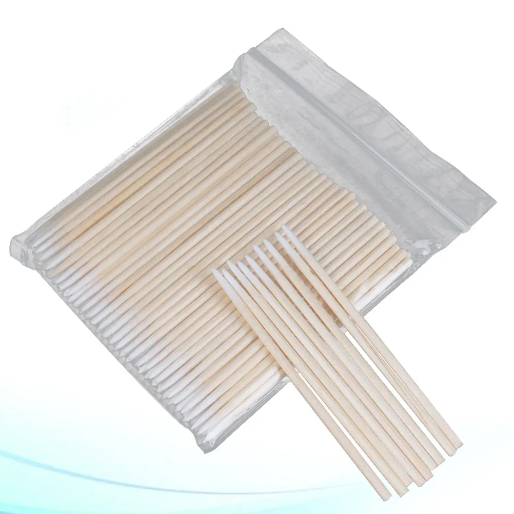 สำลีไม้และสำลีก้านสำลี 6 แพ็ค สำหรับทำความสะอาดพื้นที่แคบๆ ใช้สำหรับแต่งหน้า ปลอดภัยและถูกสุขลักษณะ